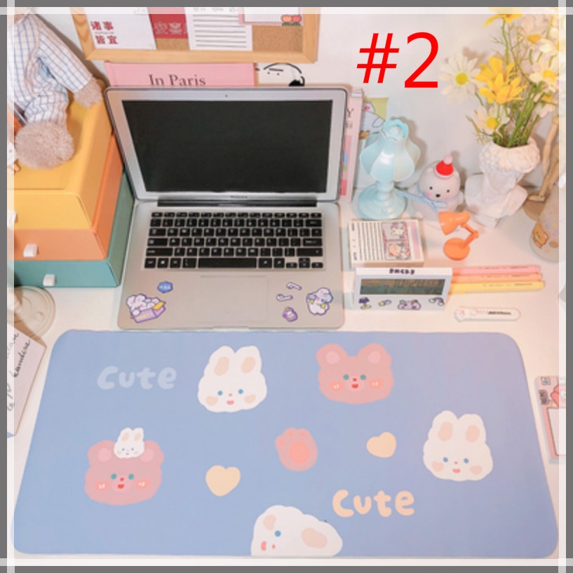 Miếng lót chuột da pu chống thấm nước chống trượt họa tiết hoạt hình dễ thương 660 x 300mm
