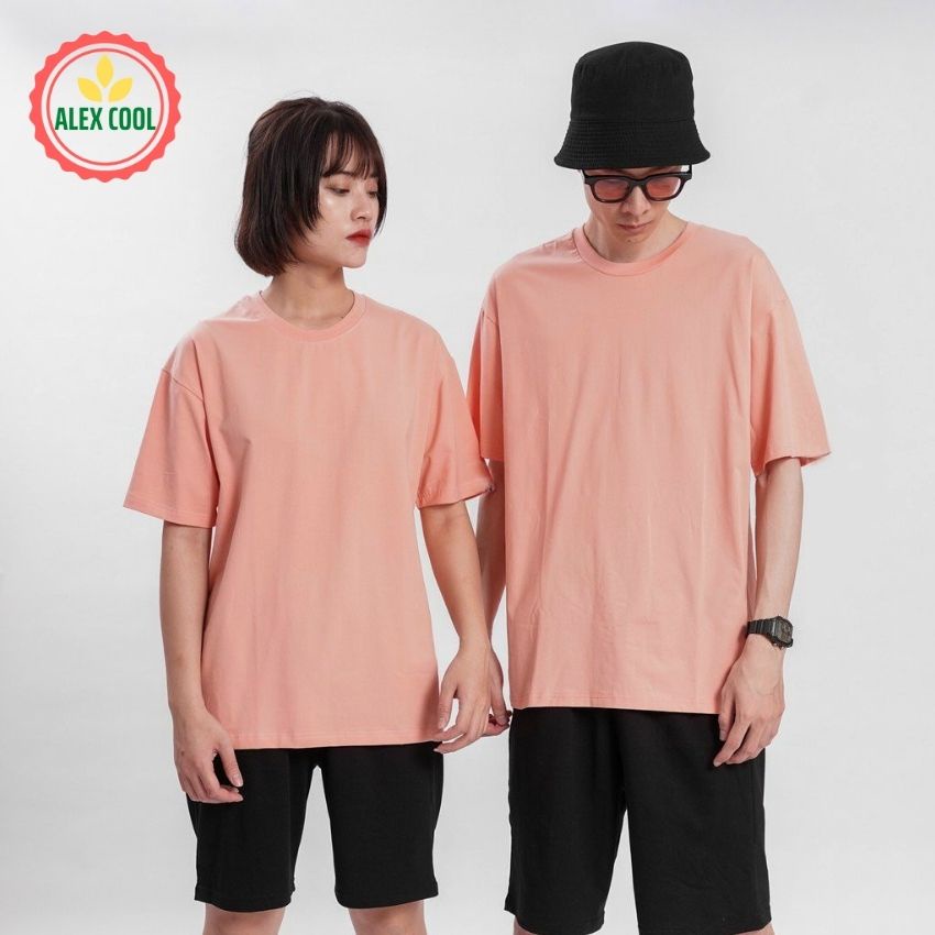 Áo phông nam , áo thun nam tay lỡ chất thun cotton co giãn 4 chiều hình trơn mới alex cool