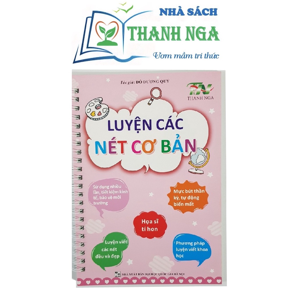 Sách - Bộ 3 vở tập viết tự xóa thần kì Thanh Nga - Hành trang cho bé vào lớp 1