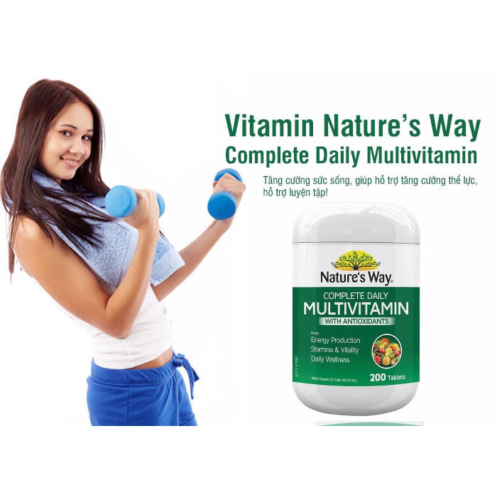 Vitamin Tổng Hợp Tảo Biển [Úc] Nature’s Way Complete Daily Multivitamin - 200 Viên - Chính Hãng