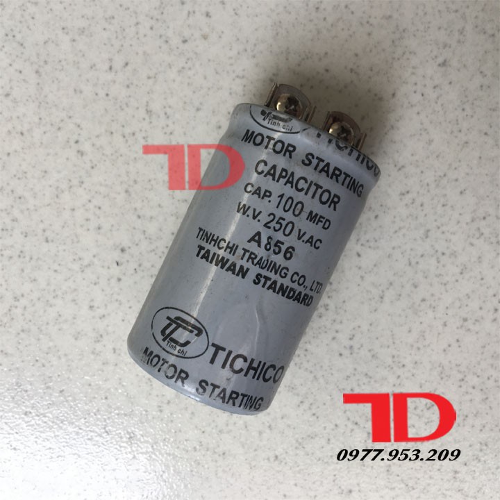 Tụ đề 100 MFD 250V, Capa phóng dùng trong tủ mát tủ đông, tụ điều hòa