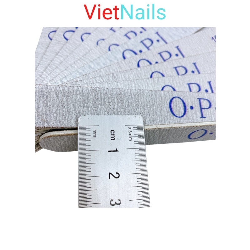 Lốc 50 cây dũa móng OPI mỏng độ nhám 100/180 lõi nhựa cao cấp