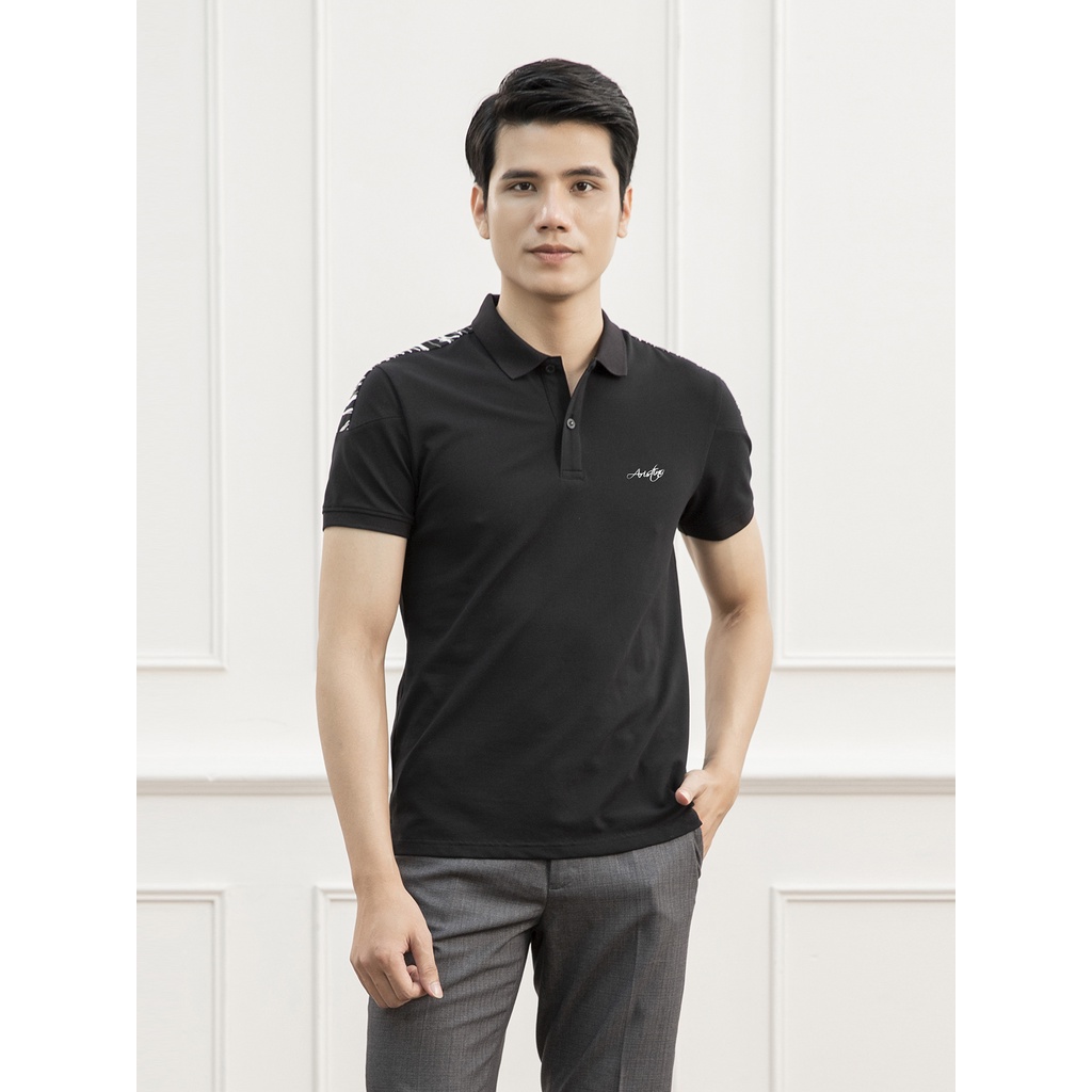 Áo Polo, Áo Thun Nam Có Cổ ARISTINO - APS021S1 Cao Cấp, 3 Màu Trắng, Đen, Xám, Chất liệu Cotton Mềm Nhẹ, Thấm Hút Tốt