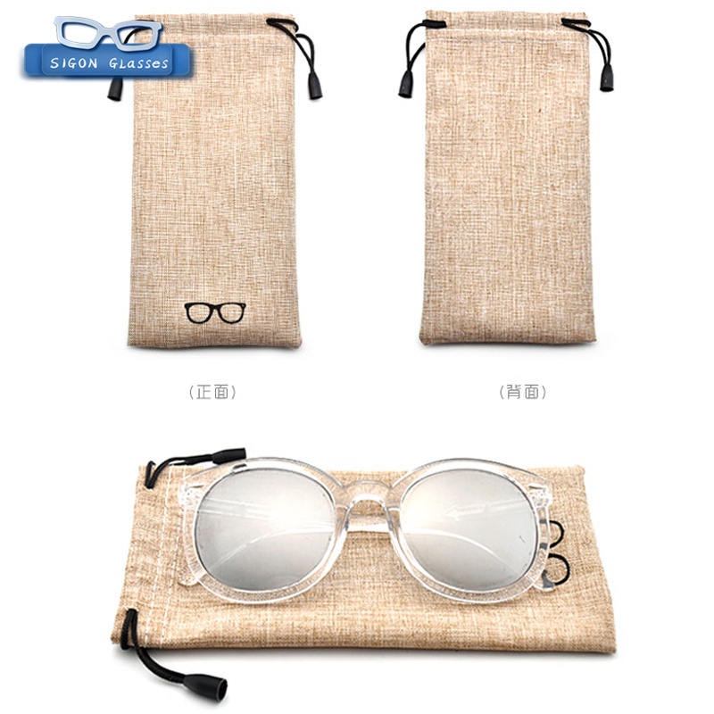 Túi Dây Rút Vải Lanh Đựng Mắt Kính Màu Sắc Đa Dạng