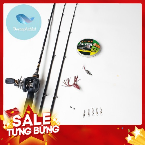 Cần câu cá ❤️FREE SHIP❤️ Bộ cần lure Hunting máy ngang alvion tặng kèm mồi lure ,đảm bảo rẻ nhất