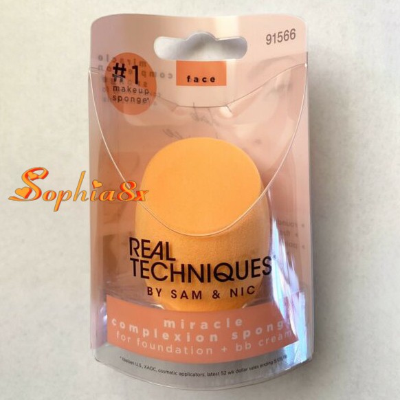 [Chính hãng] Bông mút tán kem nền cam Real Techniques Miracle Complexion Sponge