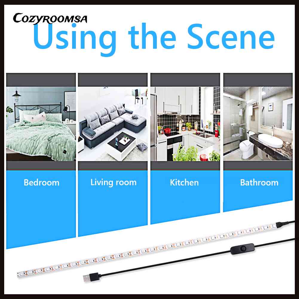 Dây Đèn LED Tia Cực Tím 50 / 100CM Cổng USB Khử Trùng Tiện Dụng