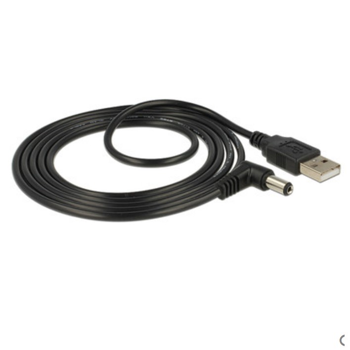 Dây cáp kết nối nguồn đầu cắm USB sang đầu cắm 5V DC 5.5mm x 2.1mm 90 độ