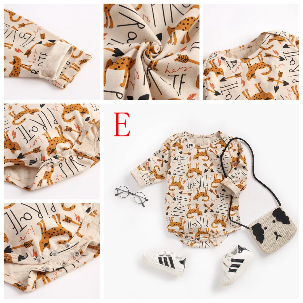 Bộ Đồ Liền Thân Sanlutoz Dài Tay Họa Tiết Hoạt Hình Cho Bé