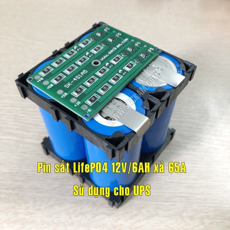 Khối Pin sắt LifePO4 12V 6Ah chuyên dụng cho UPS