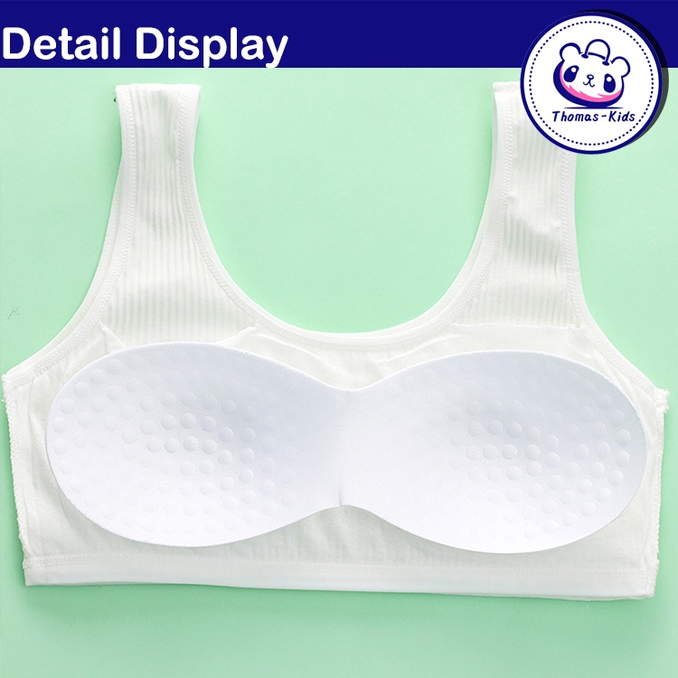 [THOMAS Kids] Áo lót vải cotton Mềm Mại Co Giãn Thoải Mái Kèm Đệm Ngực Dành Cho Bé Gái 8-16 Tuổi