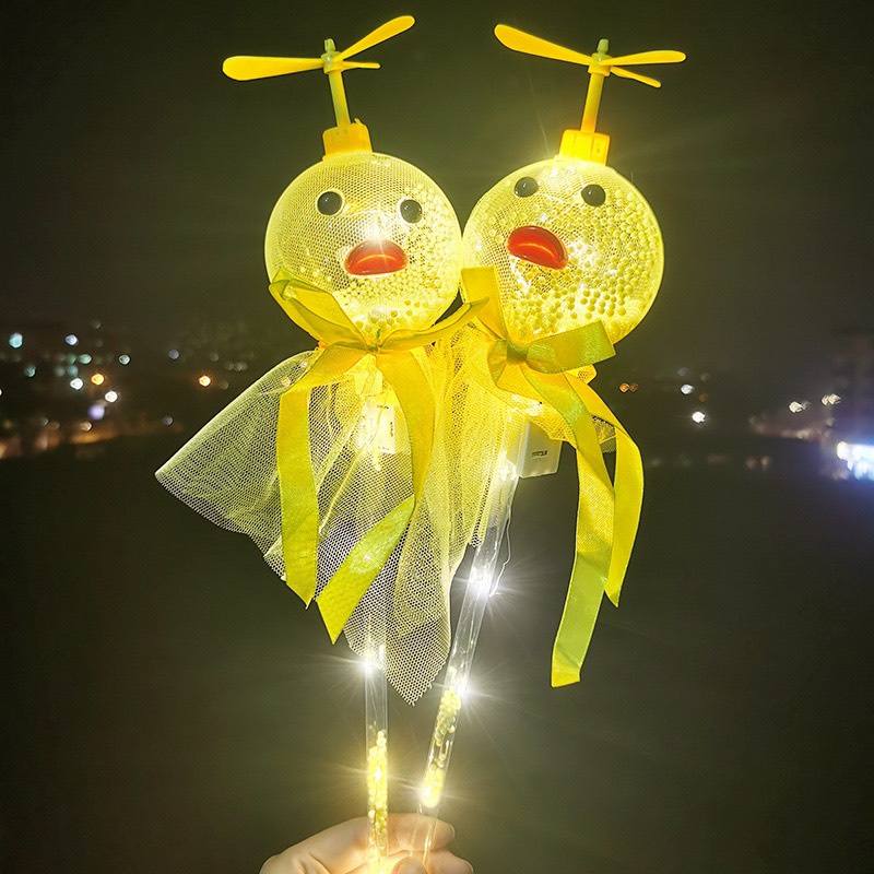 Đồ chơi bóng galaxy trong suốt, có tay cầm + đèn led và chong chóng nhiều hình thù hoạt hình KingKids