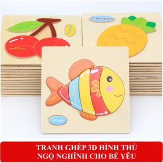 Combo 10 tranh 3D ghép hình ngộ nghĩnh đáng yêu cho bé.