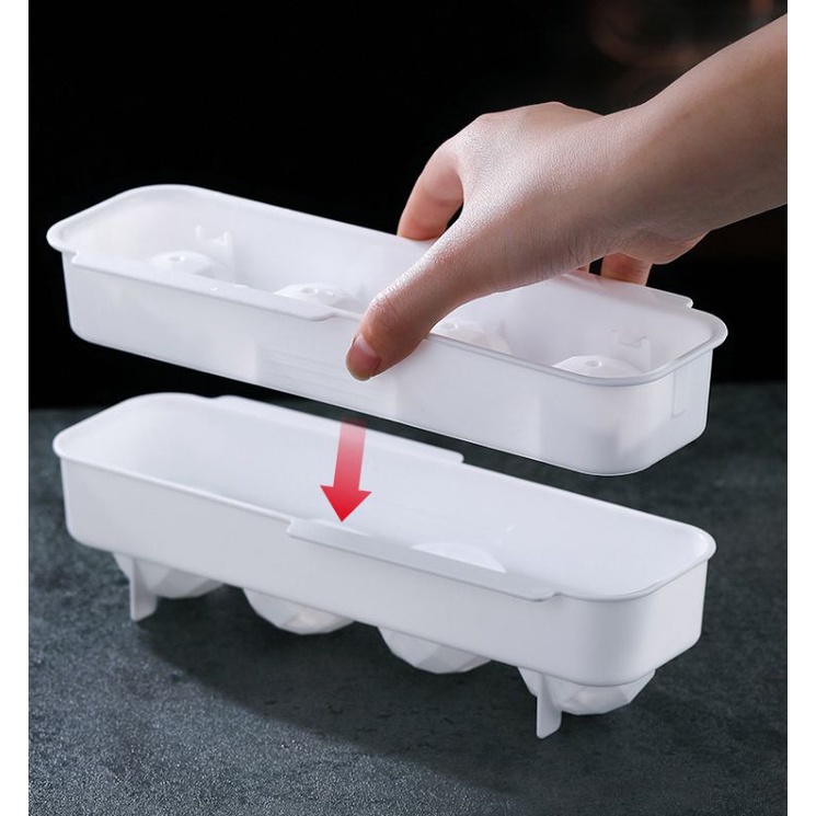 Khay Khuôn Đá Viên Tròn Lớn 4 Viên Độc Đáo