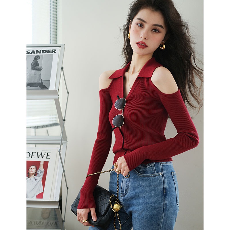 Áo Cardigan Dệt Kim Tay Dài Dáng Ôm Phong Cách Thời Trang Hàn Quốc Dành Cho Nữ