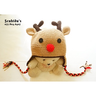 Mũ len nón len cho bé (nón len tuần lộc)