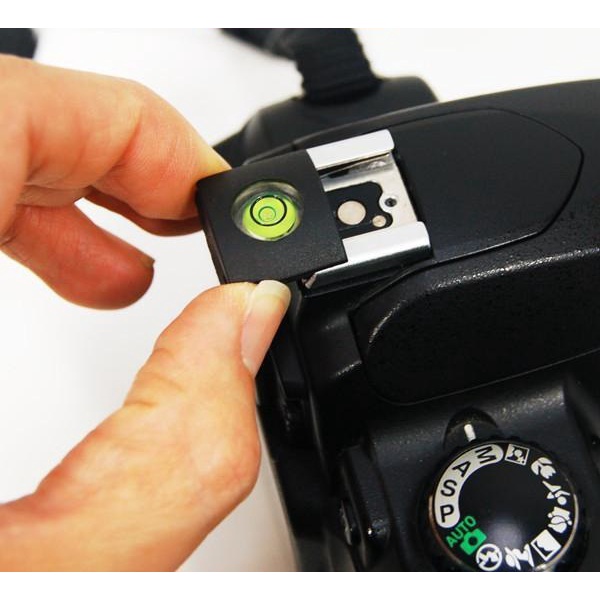 Nắp che chân flash, hotshoe chống bụi bẩn cho máy ảnh - có hạt thủy cân bằng máy ảnh