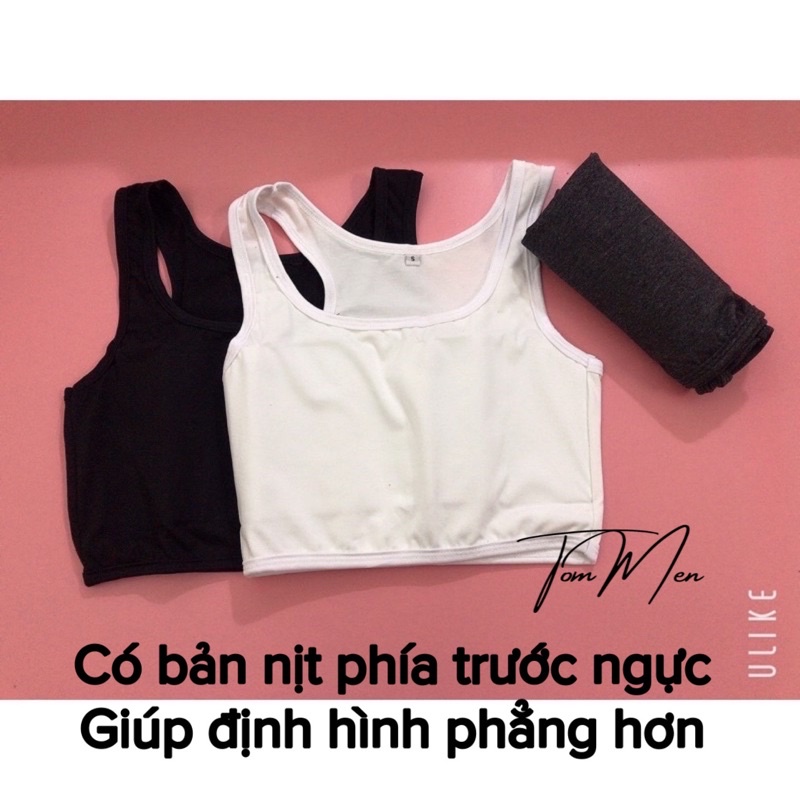 Áo Nịt Ngực Tomboy - Ba Lỗ Ngắn dạng TRÒNG CỔ