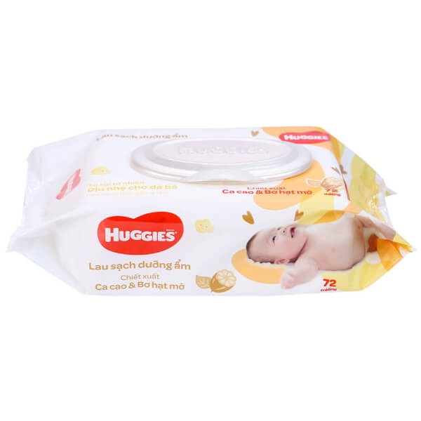 Khăn ướt Huggies không mùi/hương lô hội 64 miếng