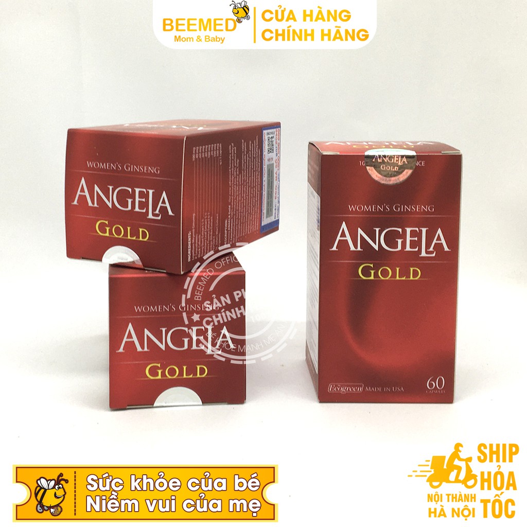 Sâm Angela Gold có tem tích điểm nhập khẩu từ Mỹ - Hộp 60 viên - Hỗ trợ bổ sung nội tiết tố