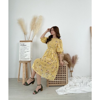 Combo sỉ - đầm hoa tay phồng - florafashionvn