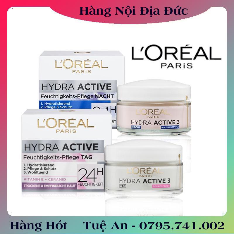 Kem dưỡng da Loreal Hydra Active 3 24h - Nội địa Đức Đủ Bill  .