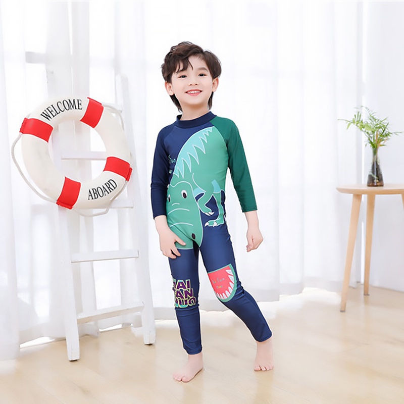 Đồ bơi trẻ em thời trang dễ thương dài tay tùy chọn họa tiết