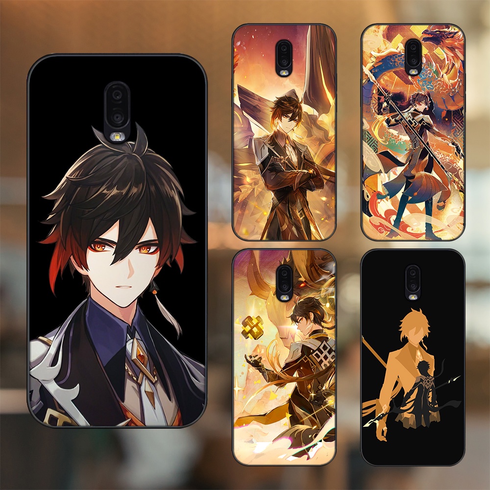 Ốp lưng Samsung J7 Plus viền đen in hình Zhongli Genshin Impact