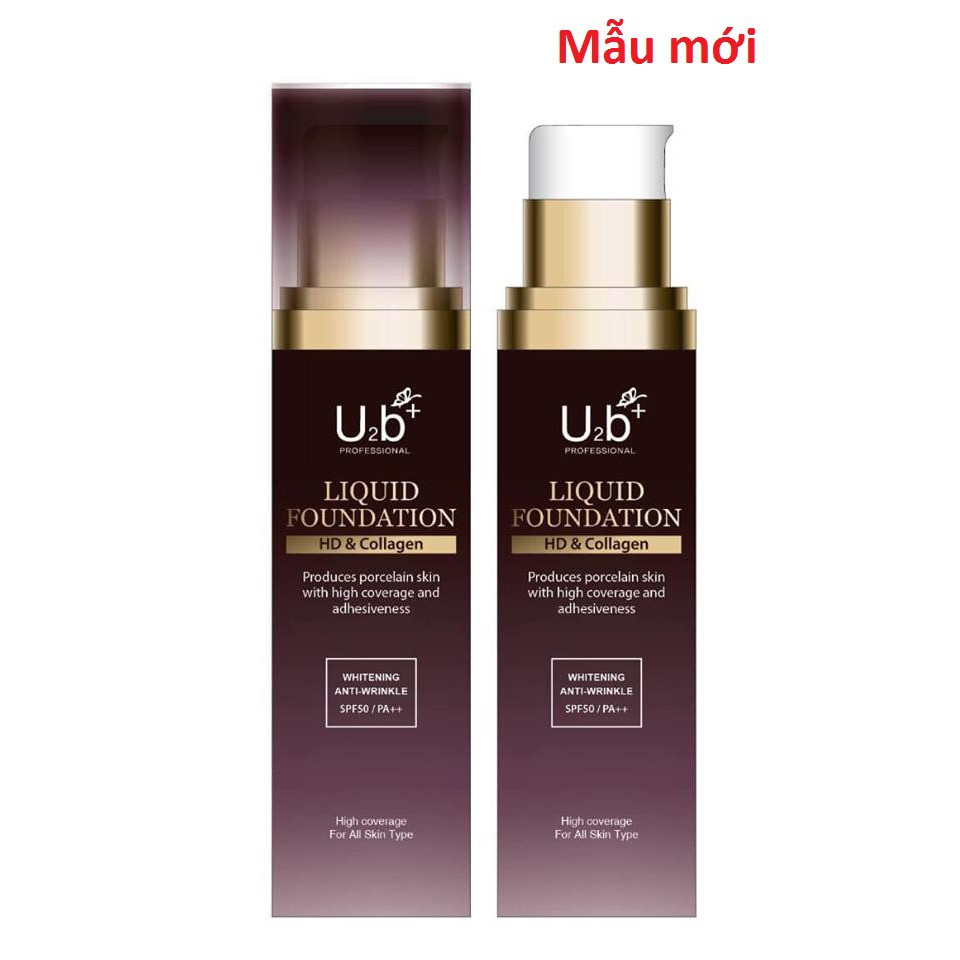 kem nền hd collagen U2b - U2b liquid foundation hd collagen (Mẫu mới)