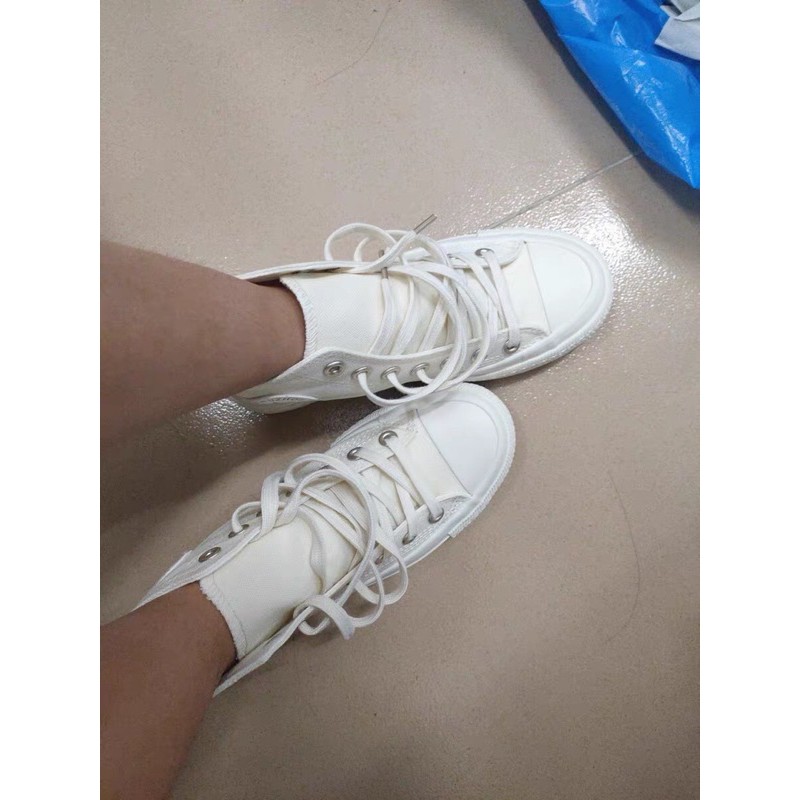 Giày sneaker trắng kiểu dáng basic ( ảnh thật ở cuối)