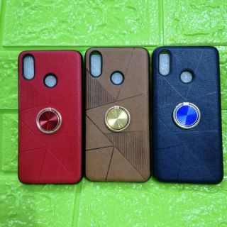 Ốp lưng Oppo Realme 3 dẻo giả da rèm nhẫn dán lưng