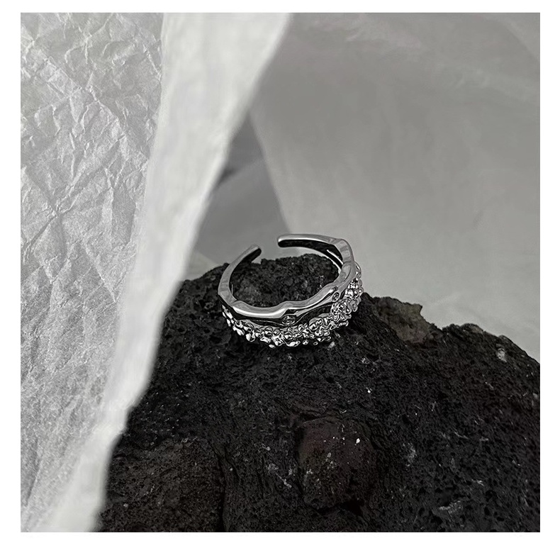 Nhẫn Hai Lớp Đính Đá Phong Cách Thời Trang Hàn Quốc