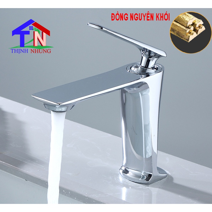 Vòi Rửa Mặt Nóng Lạnh Đồng Nguyên Khối Cao Cấp🍒 Vòi Lavabo Nóng Lạnh Sáng Bóng Cực Đẹp🍒 Bảo Hành 36 Tháng🍒🍒