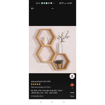 Kệ lục giác treo tường trang trí giá rẻ