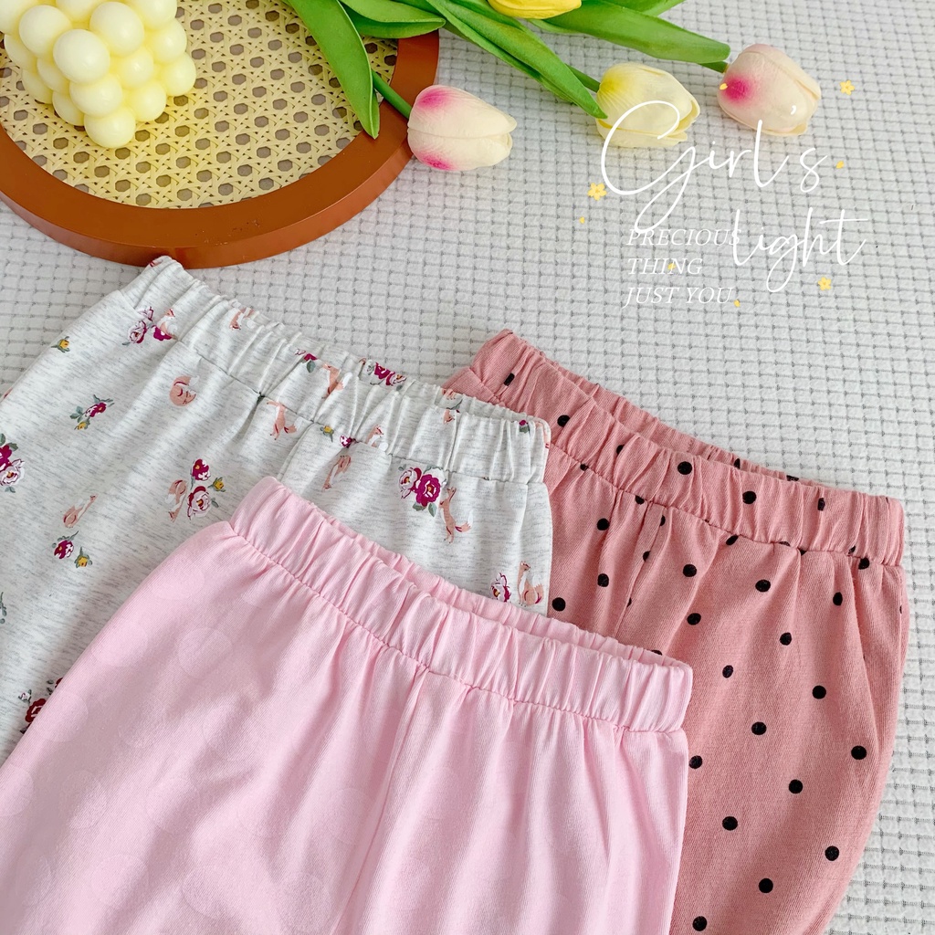 Bộ bé gái thu đông dài tay hoạ tiết xinh xắn cho bé, bộ cotton tay dài mềm, thoải mái bé gái