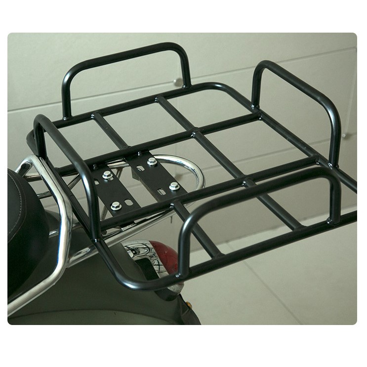 Giá chở hàng , Baga xe máy bằng ống thép không lộ đường nối chịu tải 80g gắn phía sau xe máy/ xe đạp