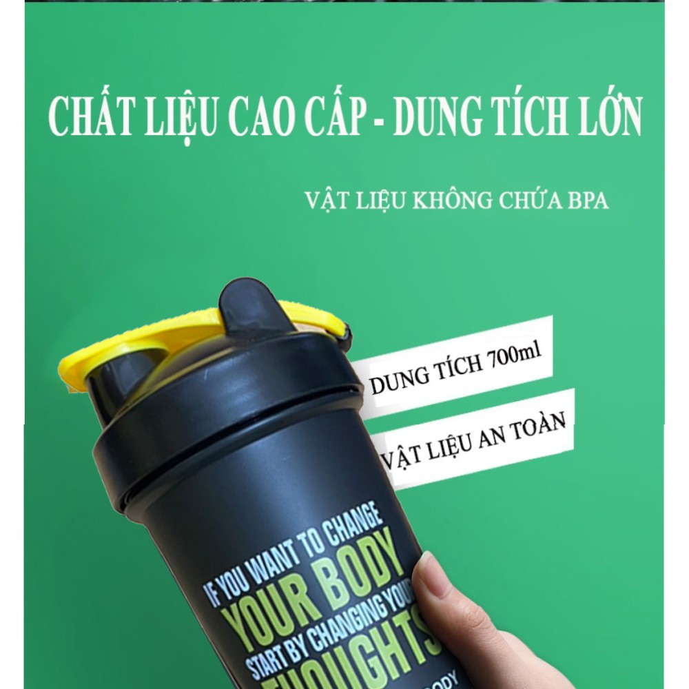 Bình nước tập gym 750ml cao cấp, tập thể thao, đá bóng TOPBODY