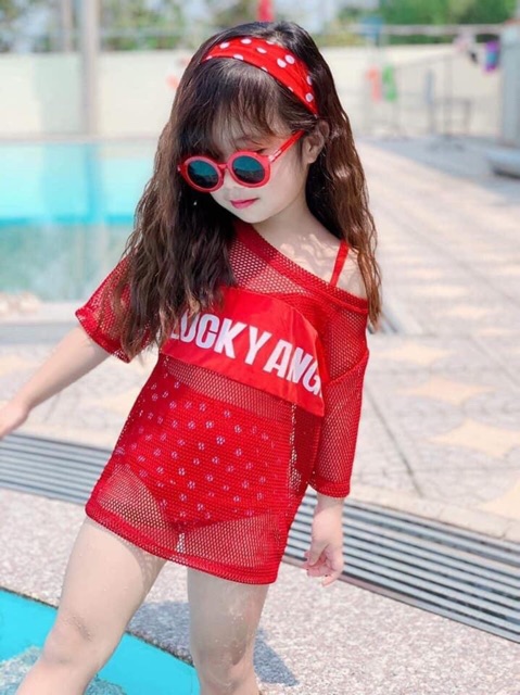 BỘ ĐỒ BƠI CHO BÉ GÁI SET GỒM 4 CHI TIẾT CHO BÉ SIÊU SANG CHẢNH BAO CHẤT TOÀN QUỐC