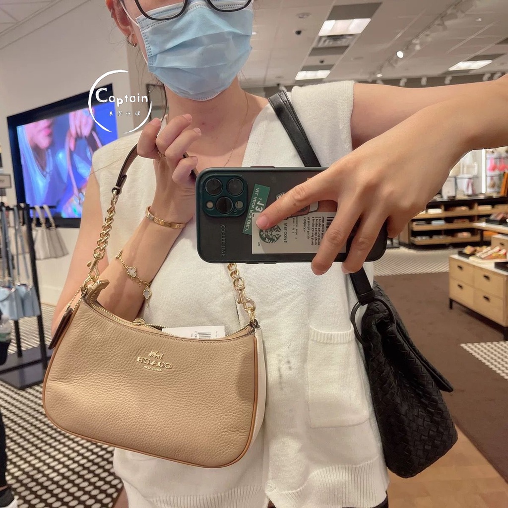 COACH  Túi Đeo Chéo Vai Có Dây Xích Thời Trang Sành Điệu Cho Nữ