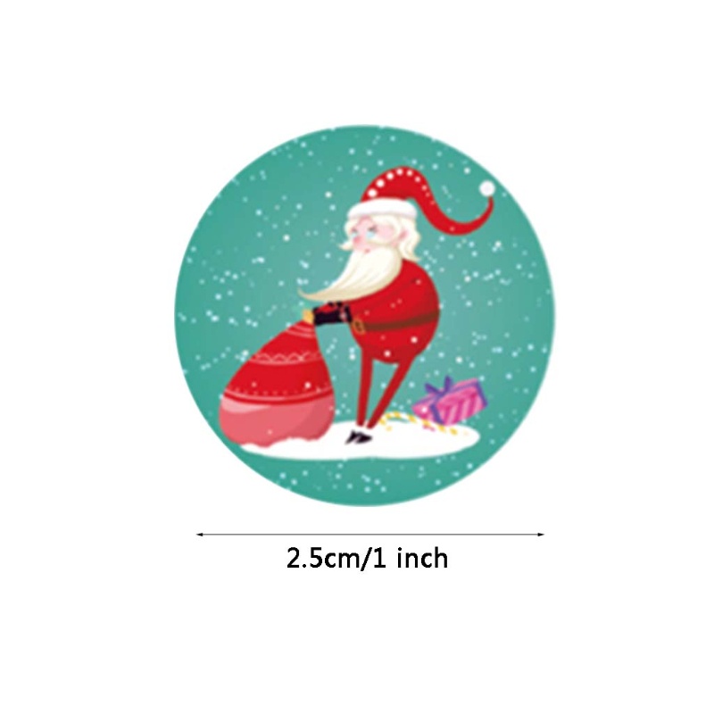 Set 500 hình dán cảm ơn phong cách giáng sinh trang trí gói hàng thủ công