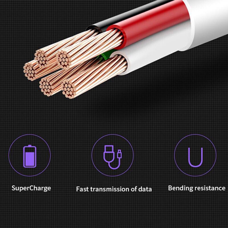 Dây cáp sạc/ truyền dữ liệu nhanh 5A USB-C cho Android Huawei 25cm 1M 1.5M 2M