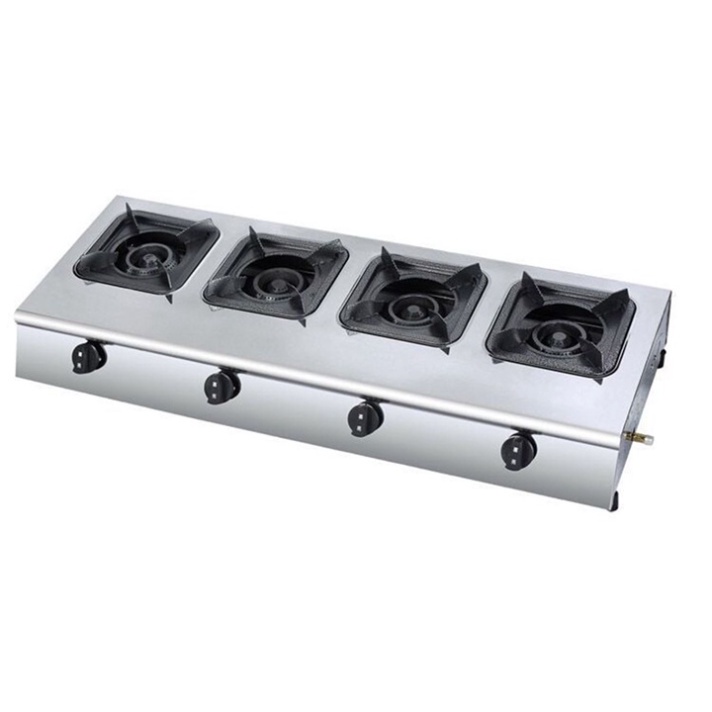 Bếp gas làm mỳ cay 4 cửa, bếp ga 4 họng ngang