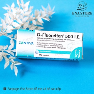 Vitamin D - Fluoretten 500 I.E. ZENTIVA (90 viên)