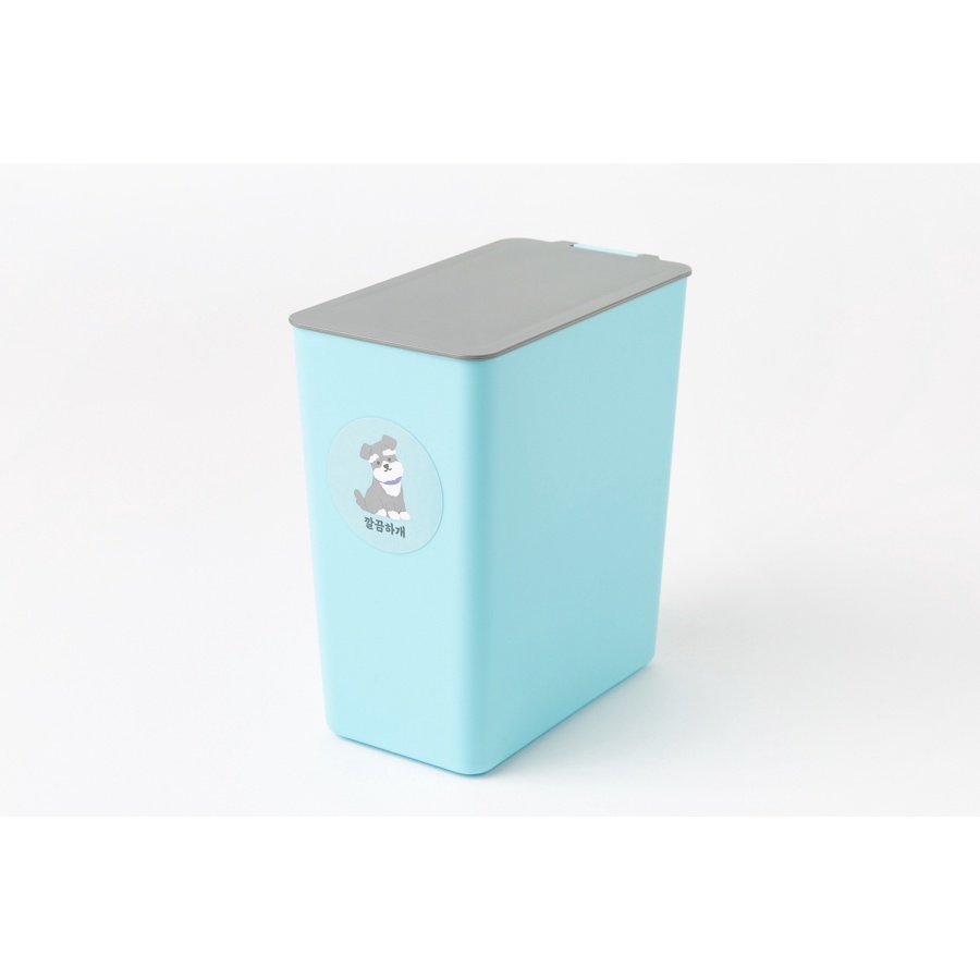 Thùng Rác ARTBOX Hàn Quốc Nhỏ Gọn Hình Vuông Màu Xanh Họa Tiết Chú Cún Dễ Thương