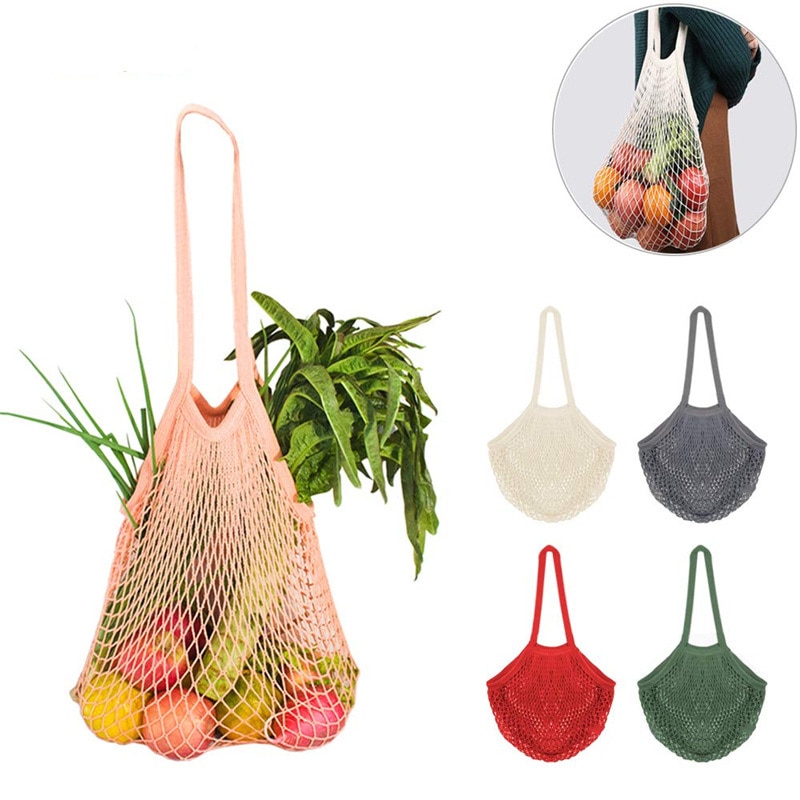 Túi lưới cotton đựng thực phẩm có thể tái sử dụng tiện lợi cho nhà bếp