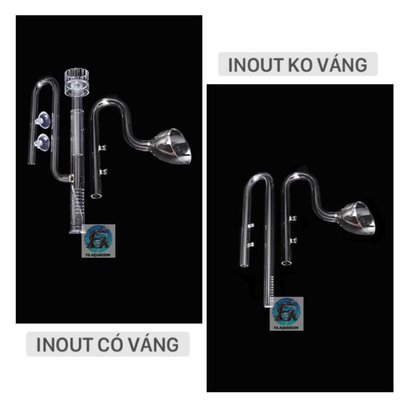 In out thủy tinh cao cấp có lọc váng và không lọc váng cho hồ cá, thủy sinh