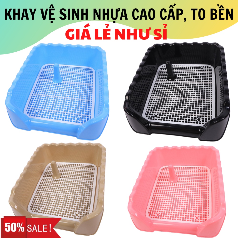 Khay vệ sinh nhựa cho chó thành cao to chắc chắn