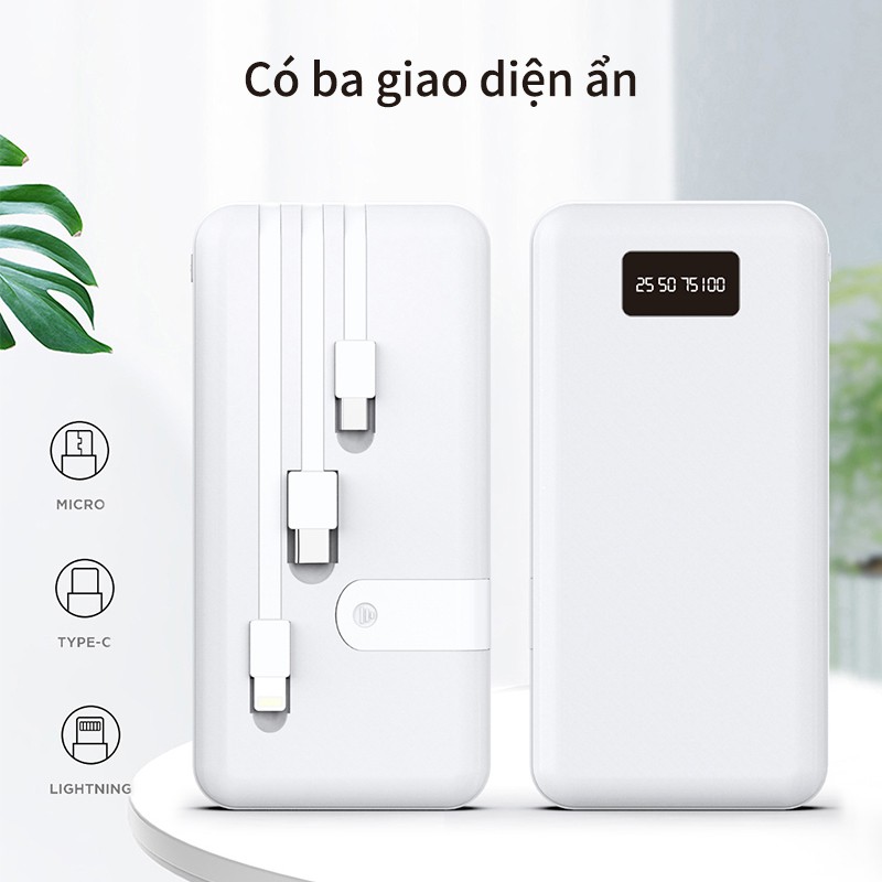 Sạc dự phòng S16 10000mAh tích hợp màn hình hiển thị và giá đỡ tiện dụng cho Android iPhone