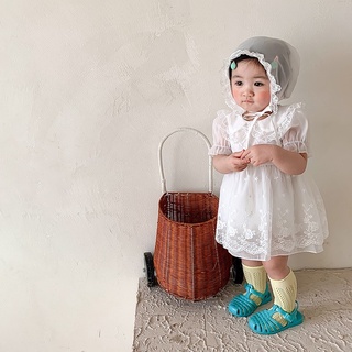 [XẢ LỖ DỌN KHO]Váy ren trắng TK kèm mũ_[Hàng Quảng Châu]