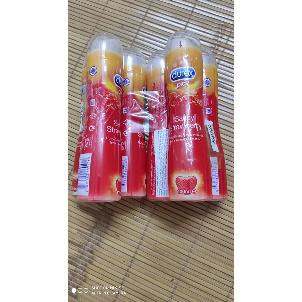 (Chính Hãng) Gel bôi trơn Durex Play Strawberry (100ml) hương dâu